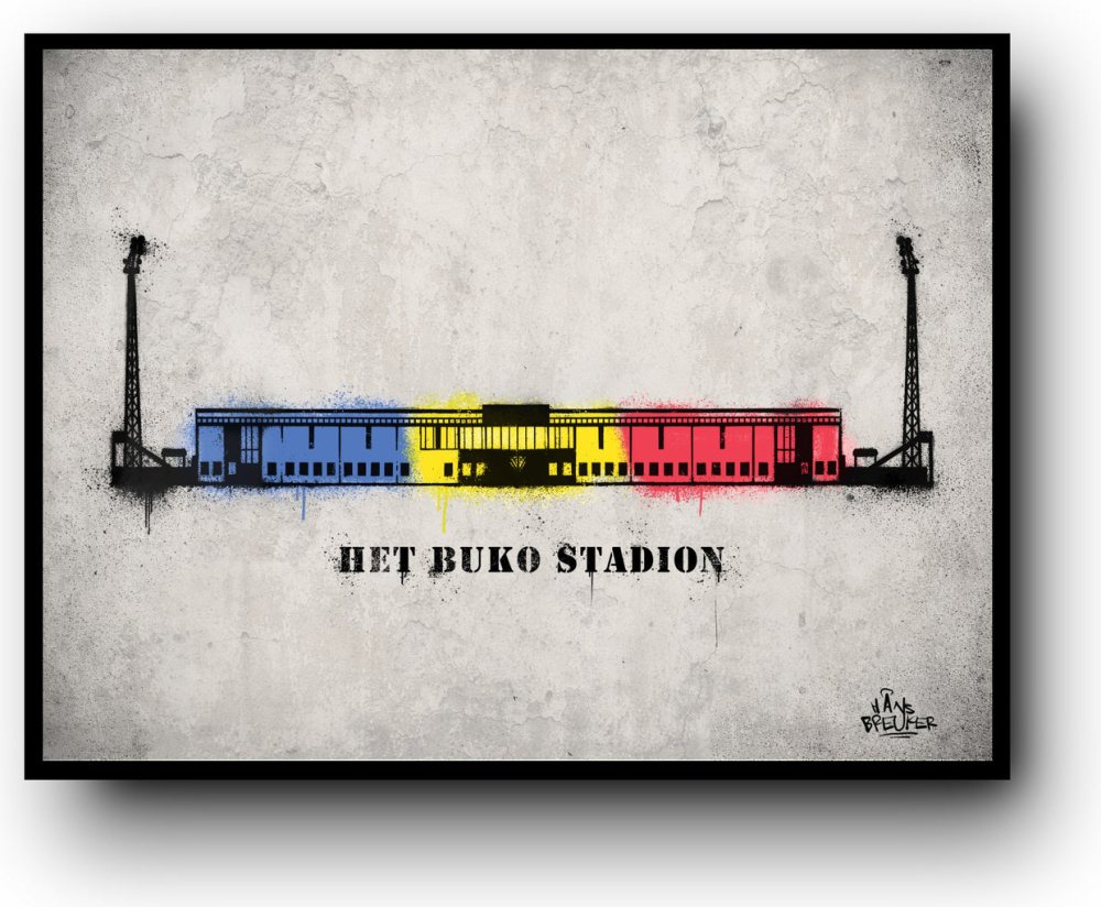 The Bukko Stadium stencil art