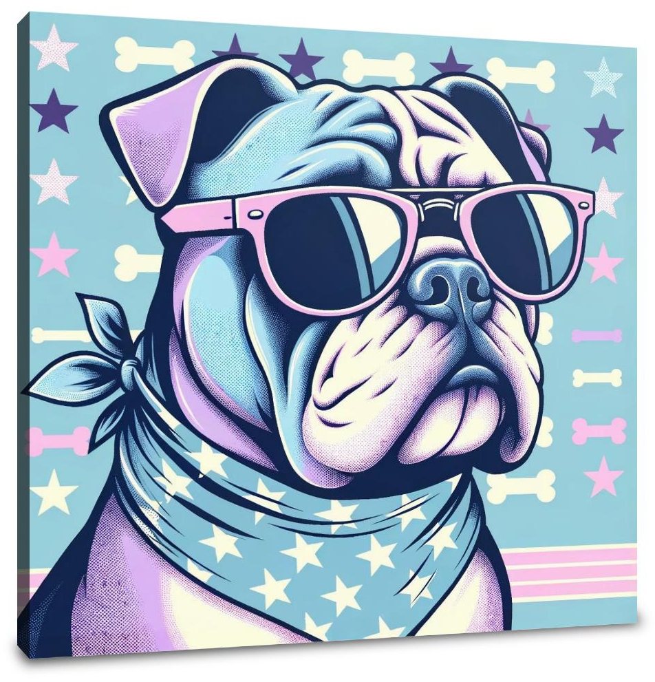 Cool Bulldog Canvas
