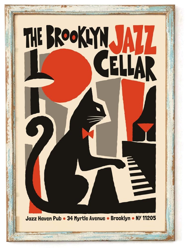 Brooklyn Jazz Cellar Poster Print