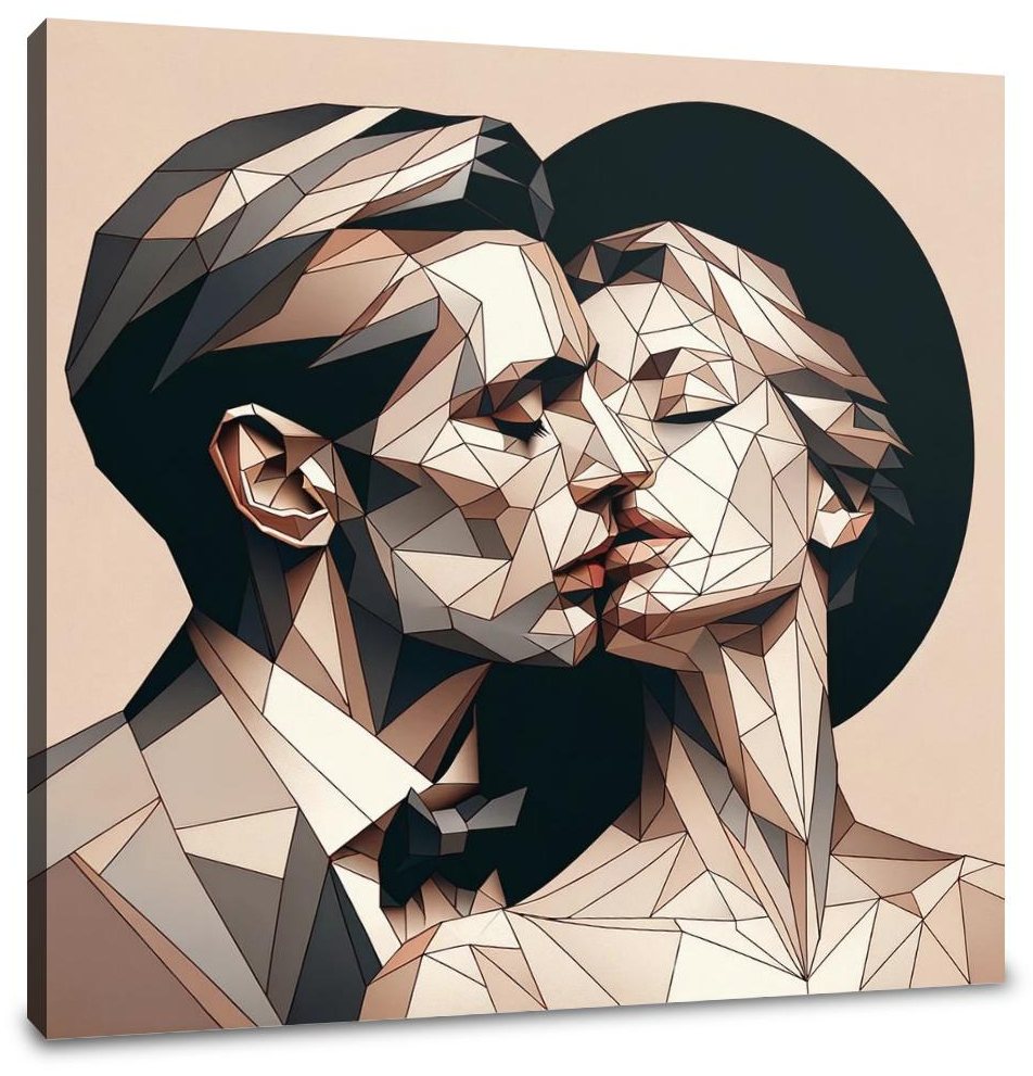 Whisper of Geometric Love Canvas