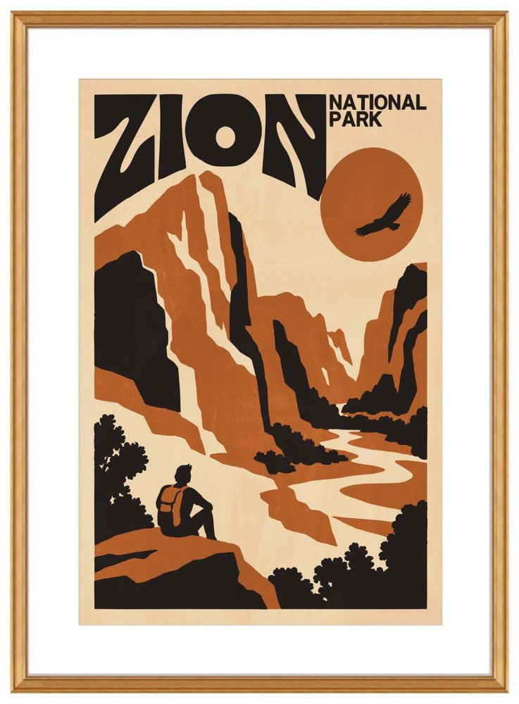Zion National Park Travel Poster