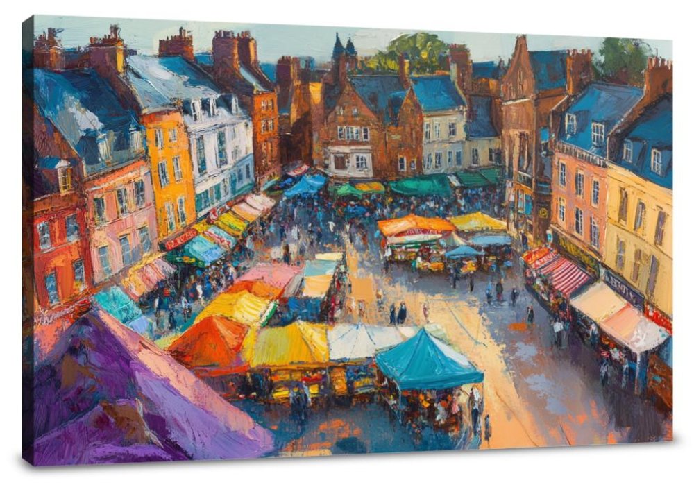 Norwich Market Sunset Canvas