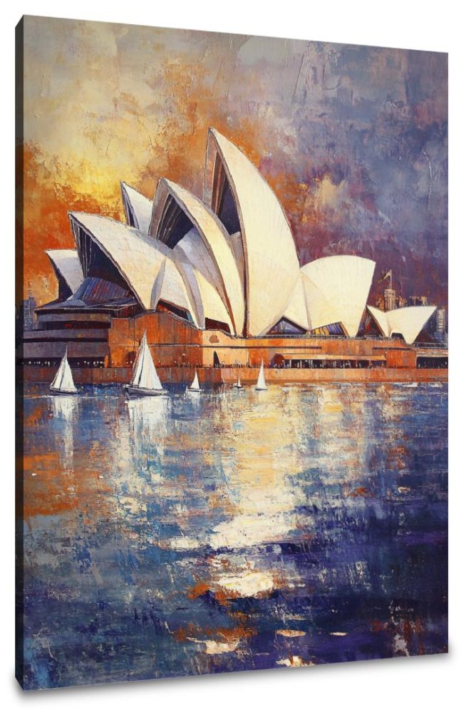 Sunlit Sydney Opera Canvas
