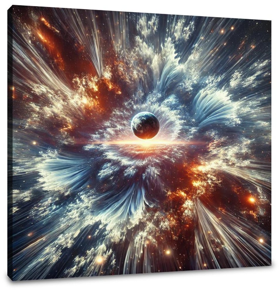 Fractal Vortex Cosmos Canvas