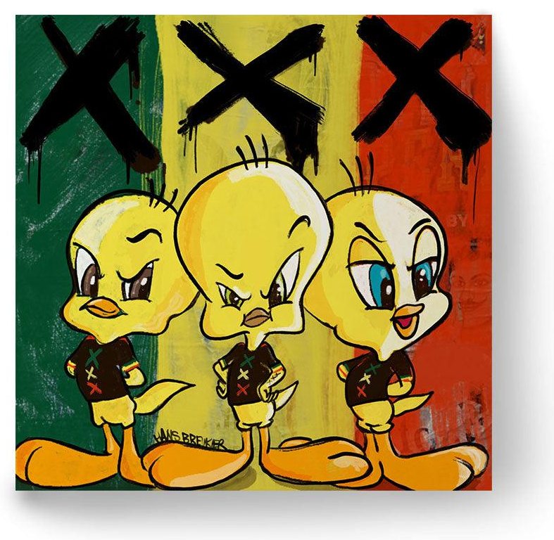 Three little birds Amsterdam art