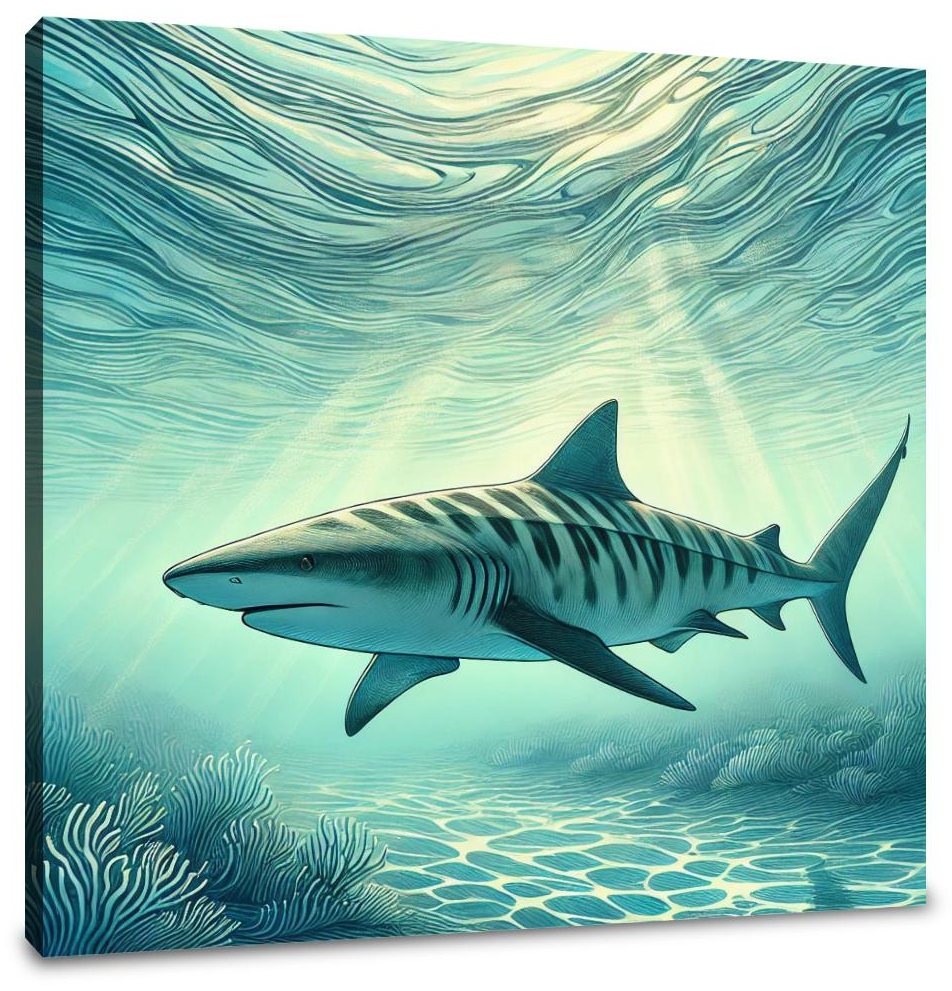 Zebra Shark Serenity Canvas