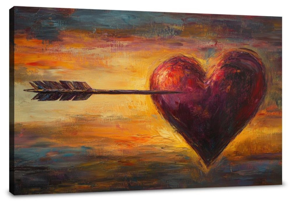 Heart and Arrow Canvas