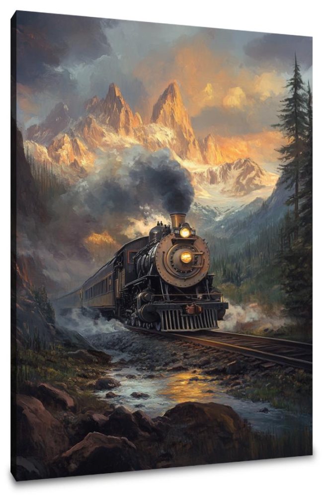 Steam Train Valley Canvas