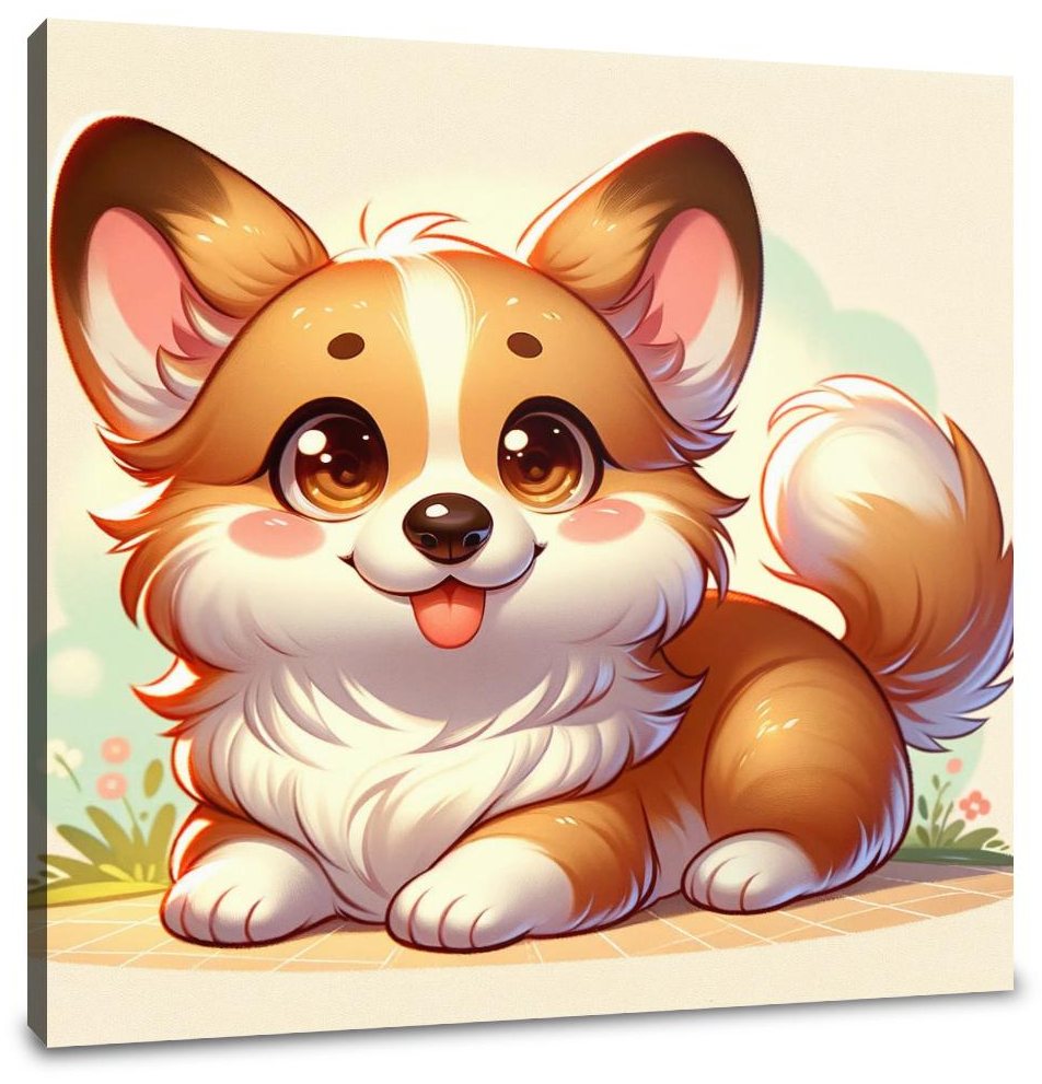 Playful Corgi Delight Canvas