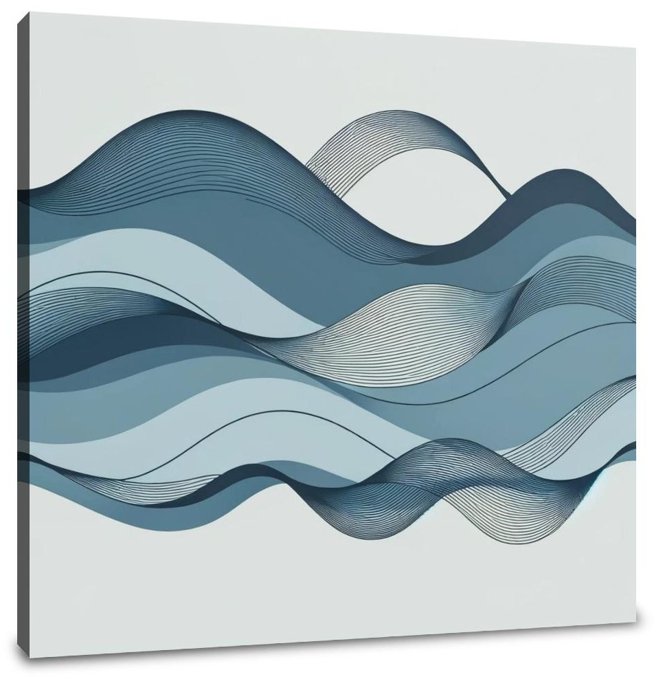 Abstract Wave Harmony Canvas