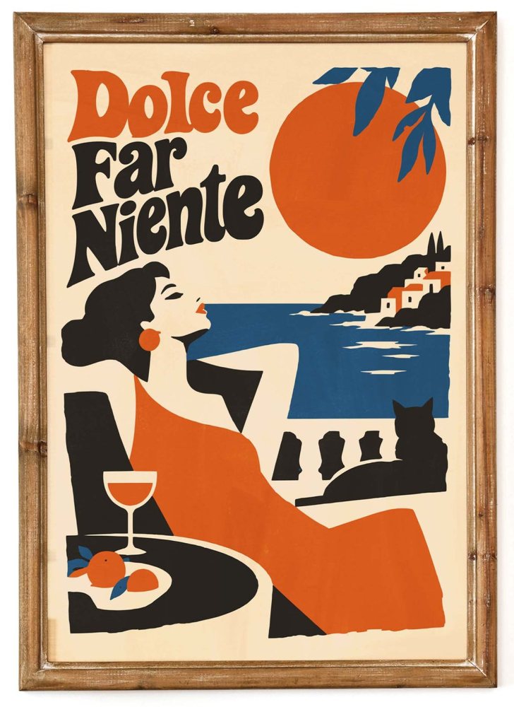 Dolce Far Niente Italian Coastal Wall Art Print