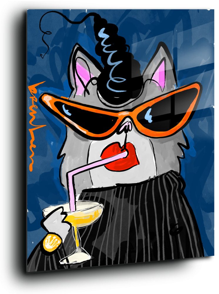 Sip champagne. With a straw