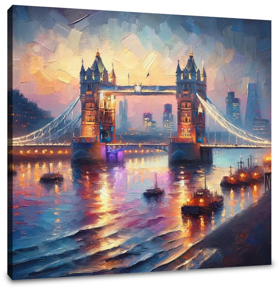 London Tower Bridge Twilight Impression Canvas