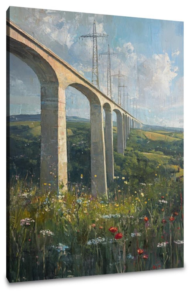 Millau Viaduct Impressionist Canvas