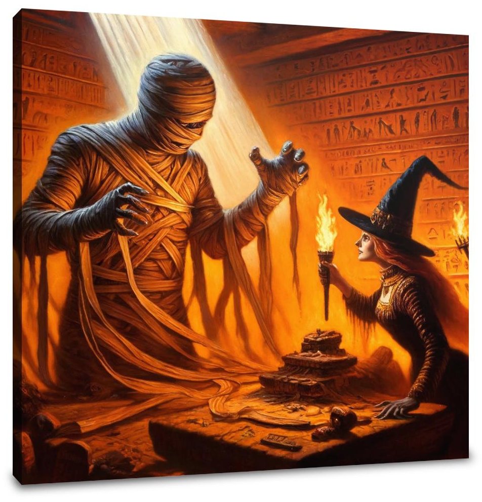 Tomb Confrontation Canvas