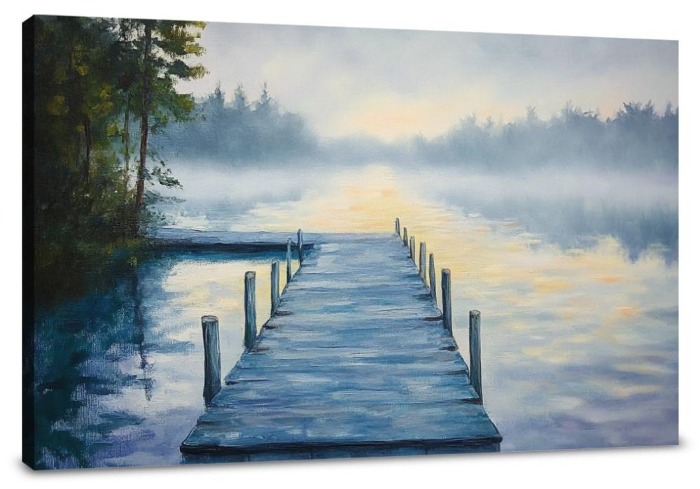 Misty Morning Reflections Canvas