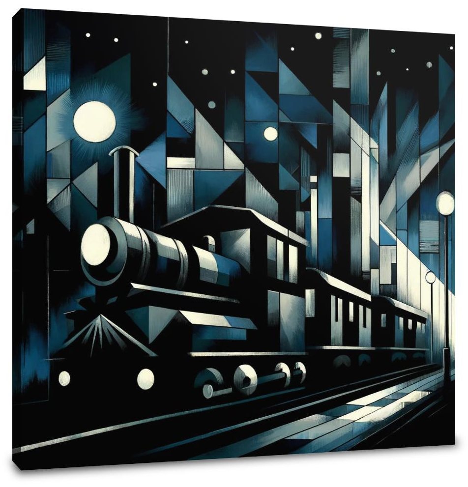 Cubist Night Express Canvas