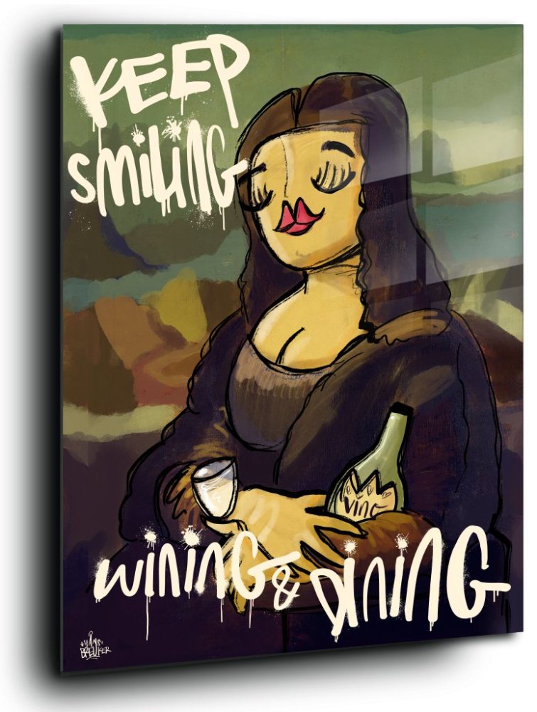 Mona Lisa, keep smiling wining and dining