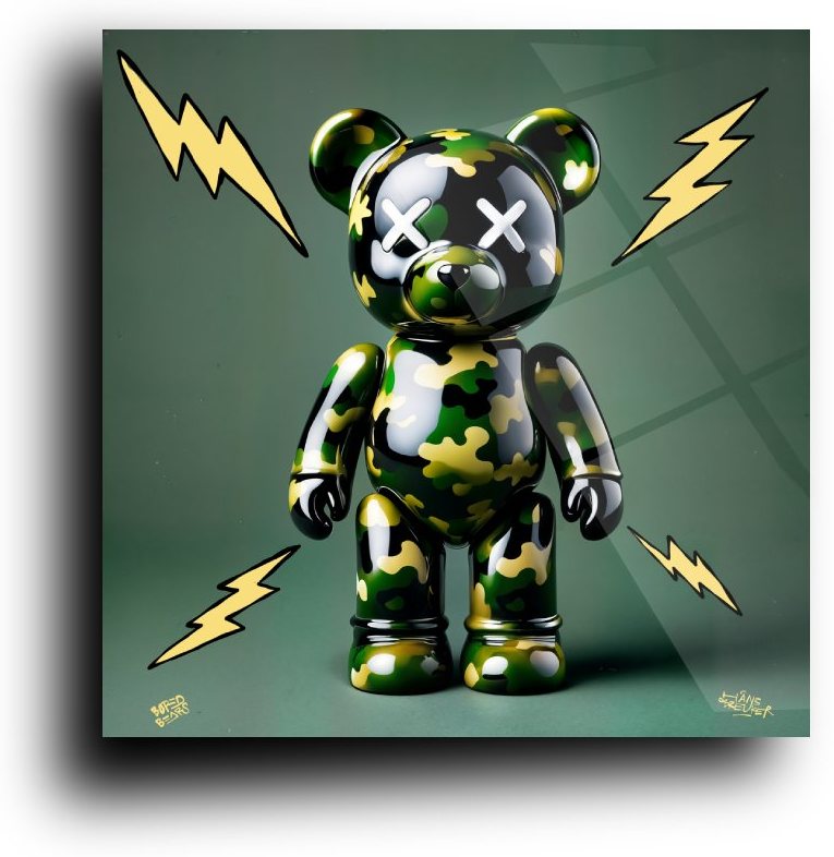 Camo bear 01. Bored bears.