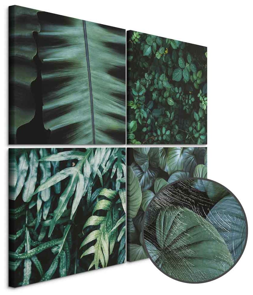 Leinwandbild - Botanical Depth (4 Parts)