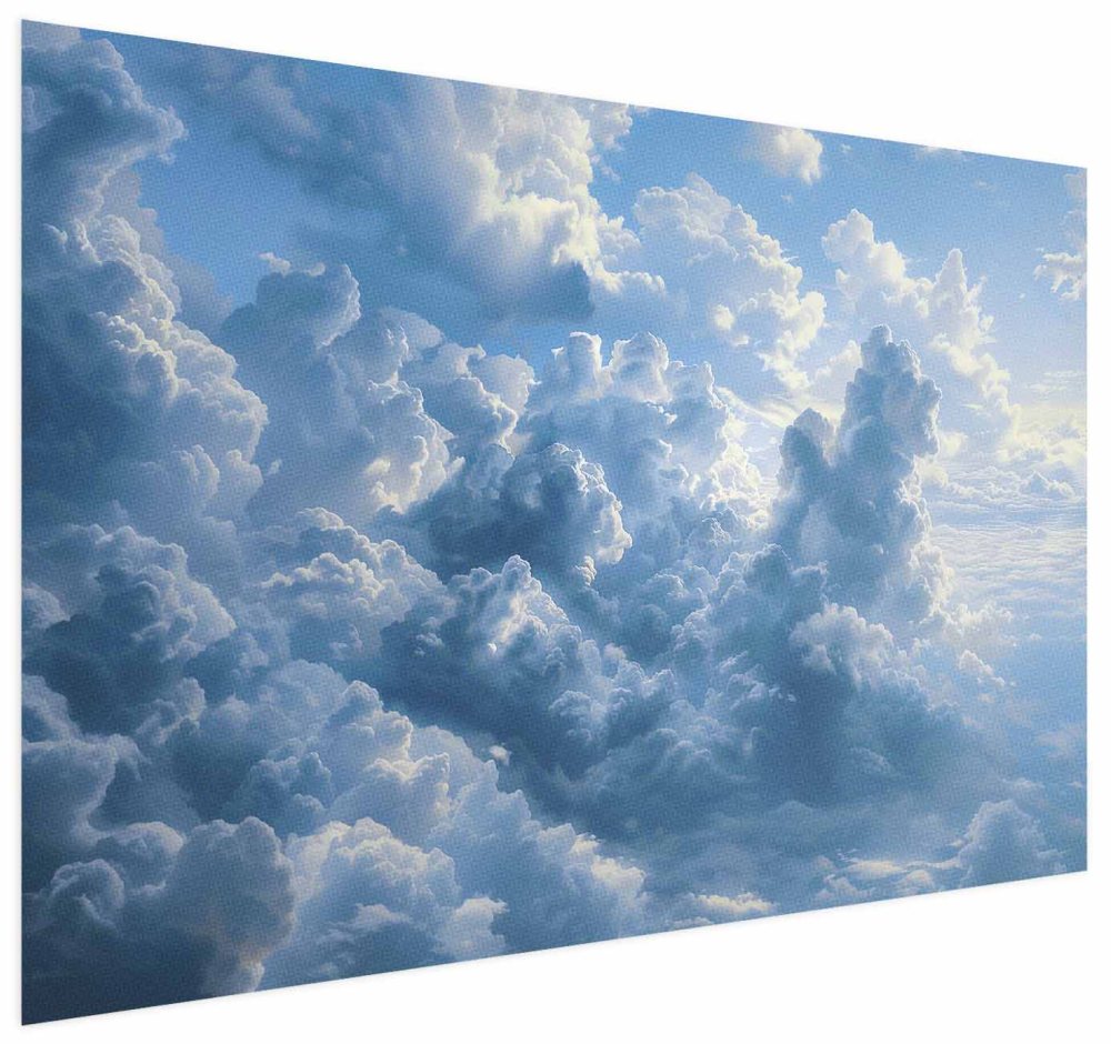 Poster - Ocean in the Air: Waving Clouds Reflecting Morning Light