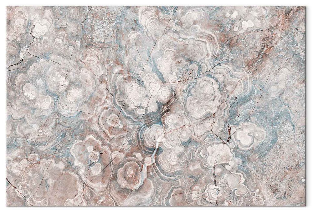 Leinwandbild - Marble flowers – natural stone structure in pastel colours