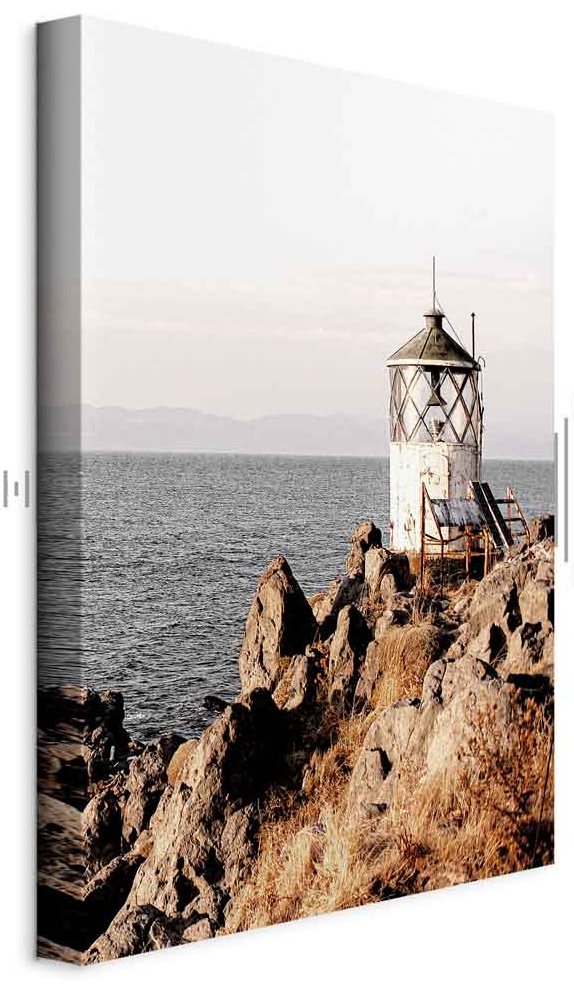 Leinwandbild - Lantern On The Cliff (1 Part) Vertical