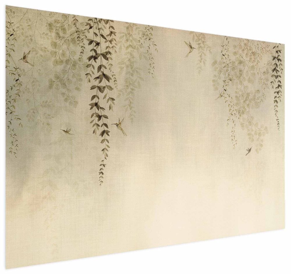 Poster - Beige Hummingbirds