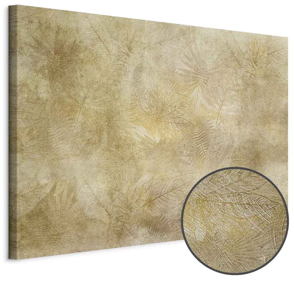 Leinwandbild - Vintage Leaves (1 Part) Wide