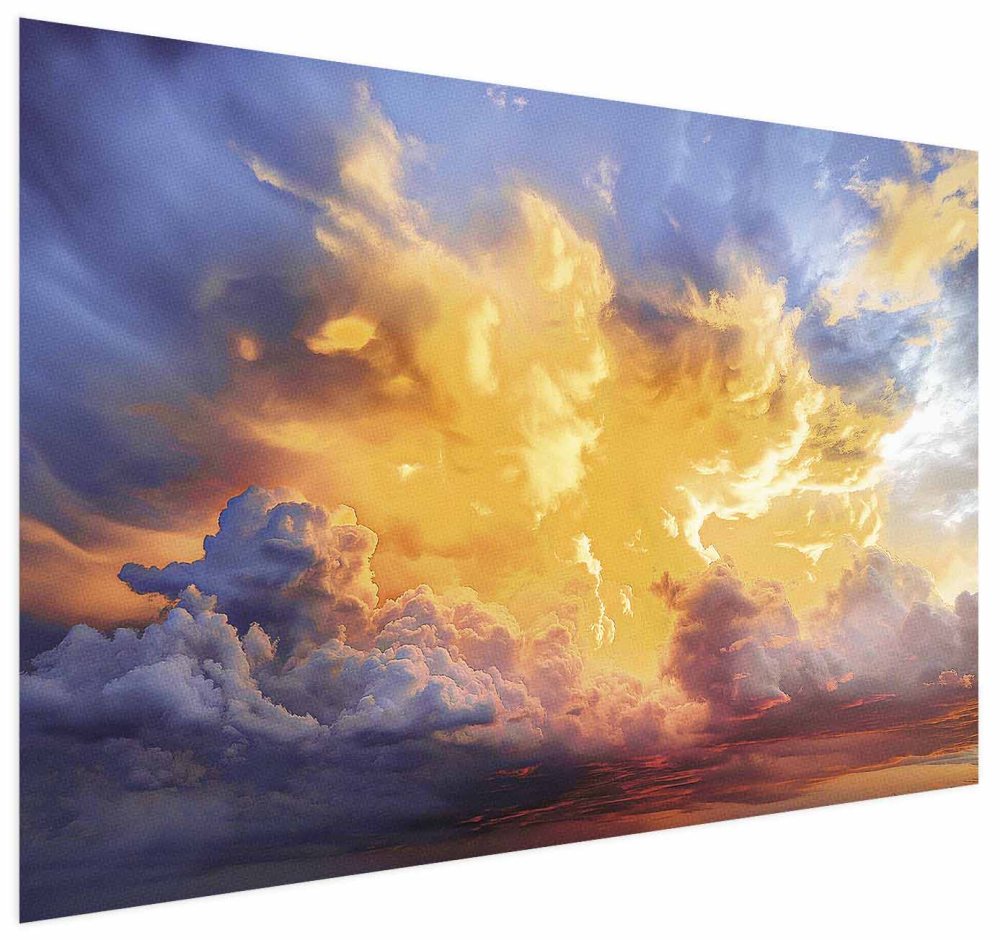Poster - Beautiful Sunset - clouds in warm shades
