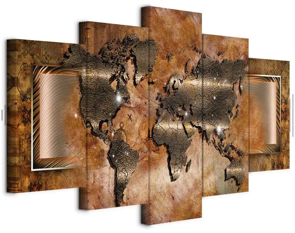 Leinwandbild - Steel Map
