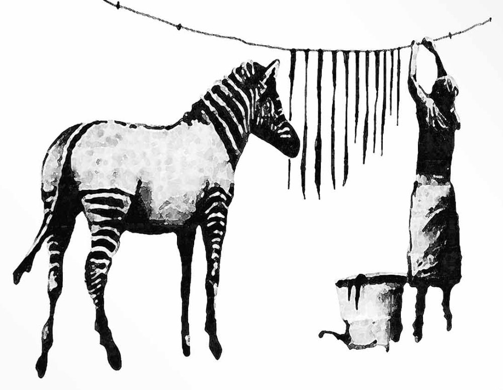 Poster - Banksy: Zebra Washing
