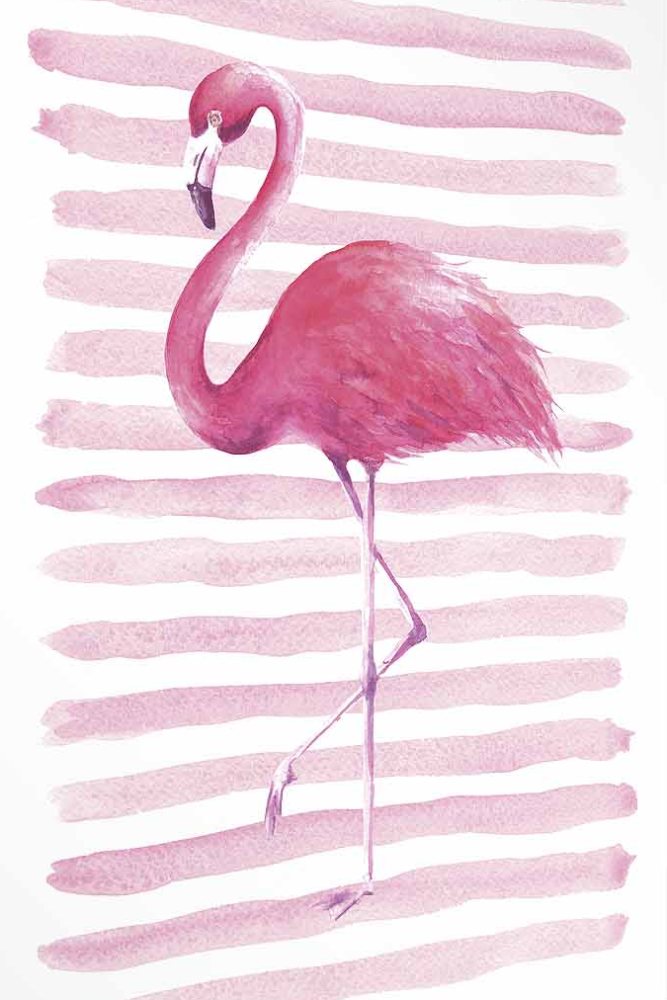 Poster - Flamingo and Stripes