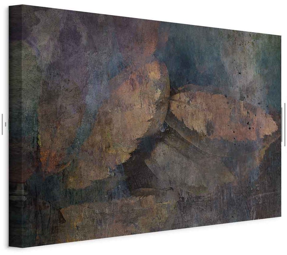 Leinwandbild - Copper Leaves (1 Part) Wide
