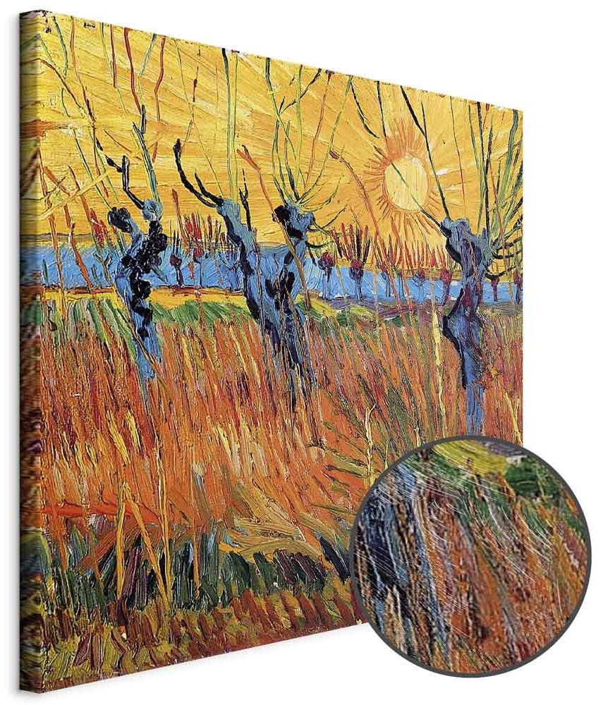 Leinwandbild - Vincent van Gogh – Willows at Sunset