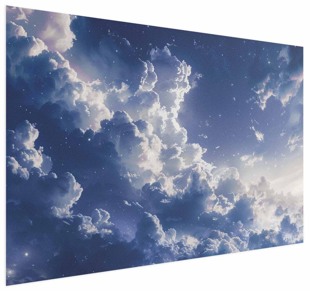Poster - Starry Clouds and Soft Light Over a Corner of the Sky