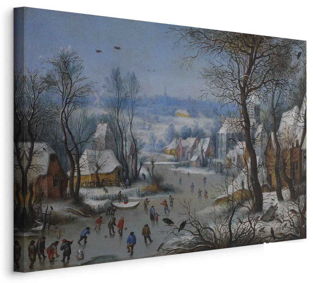 Leinwandbild - Pieter Brueghel the Younger – Winter Landscape with a Bird Trap