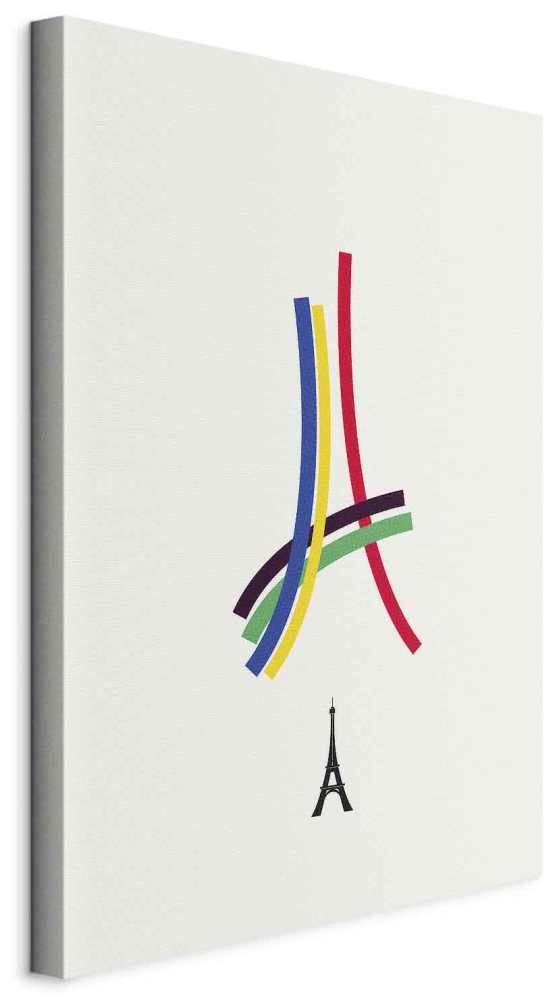 Leinwandbild - Eiffel Tower - Colorful Graphics - Abstraction