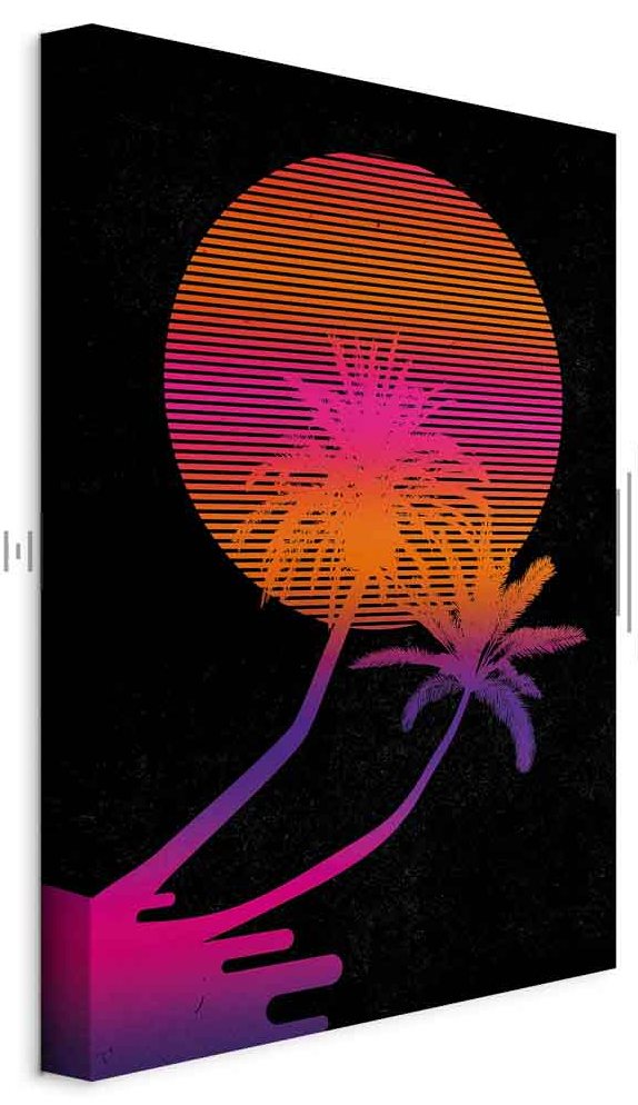 Leinwandbild - Palm at Sunrise (1 Part) Vertical