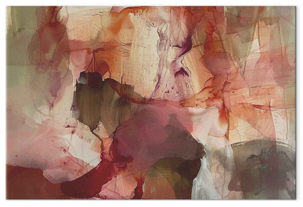 Leinwandbild - Spring composition – transparencies and forms in watercolor style