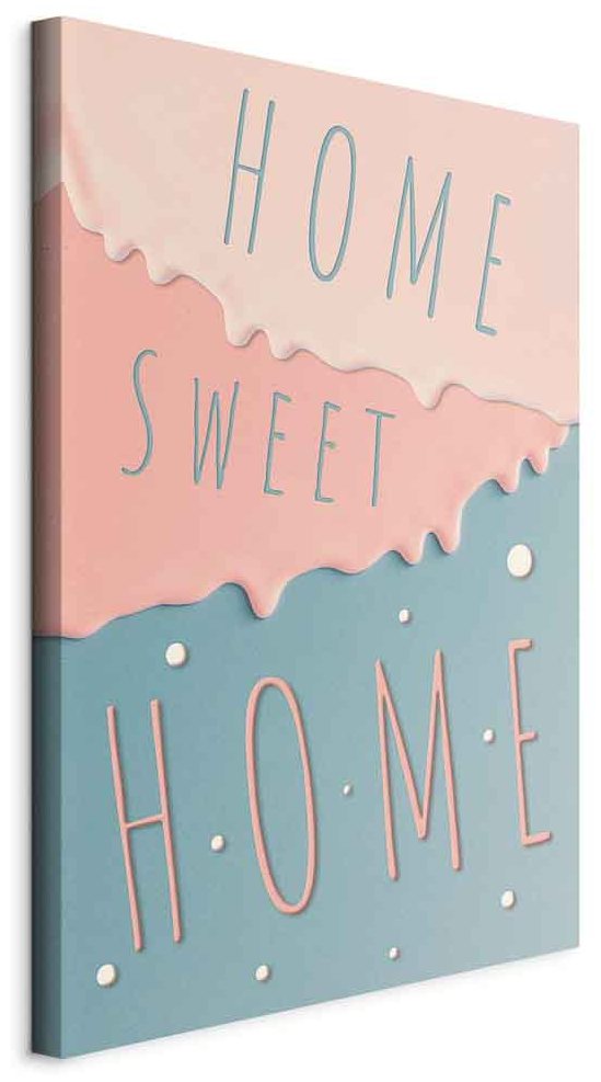 Leinwandbild - Inscriptions: Home Sweet Home (1 Part) Vertical