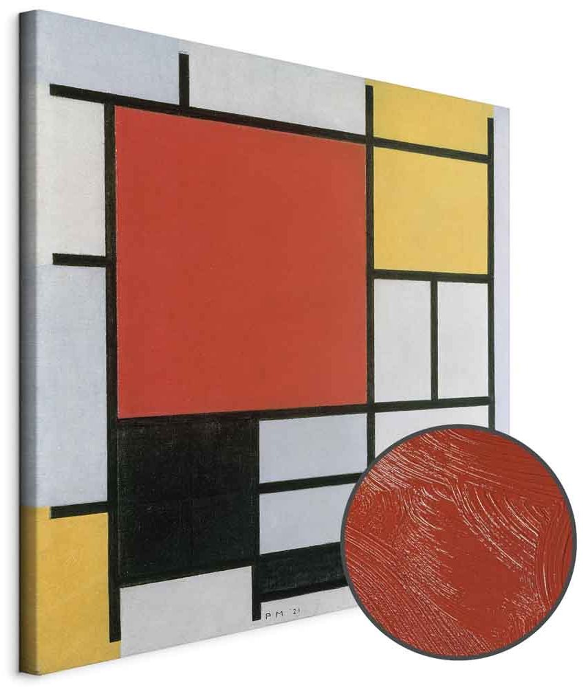 Leinwandbild - Piet Mondrian – Composition with red, yellow. blue and black