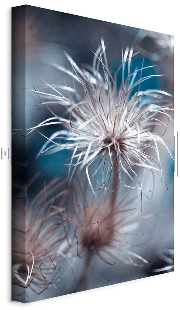 Leinwandbild - Plant in Blues (1 Part) Vertical