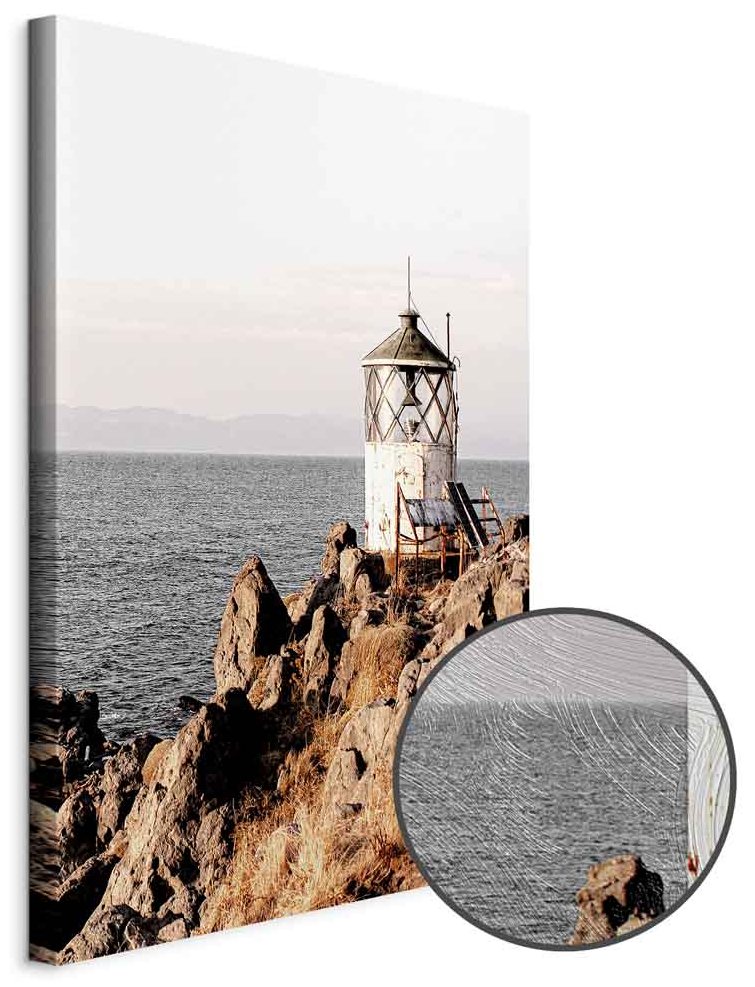 Leinwandbild - Lantern On The Cliff (1 Part) Vertical