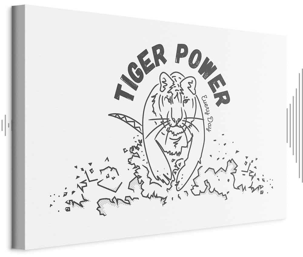 Leinwandbild - Tiger Power (1 Part) Wide