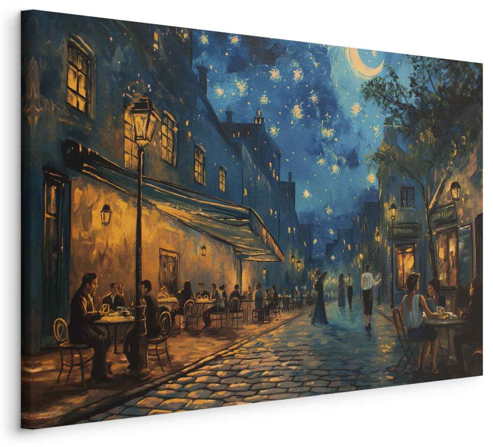 Wandbild XXL - Paris street - painting inspired by the style of Vincent van Gogh