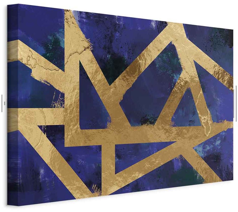 Leinwandbild - Golden Geometry (1 Part) Wide