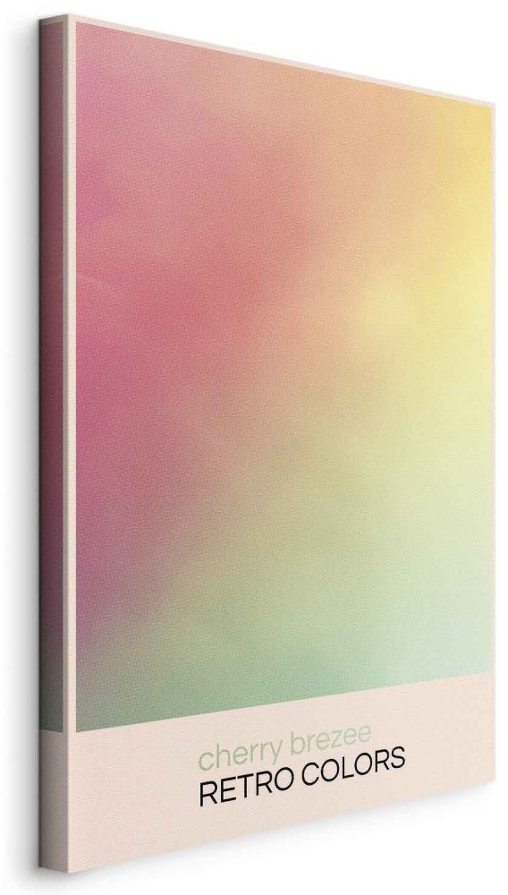Leinwandbild - Cherry Breeze - Pastel Gradient in Delicate Retro Colors