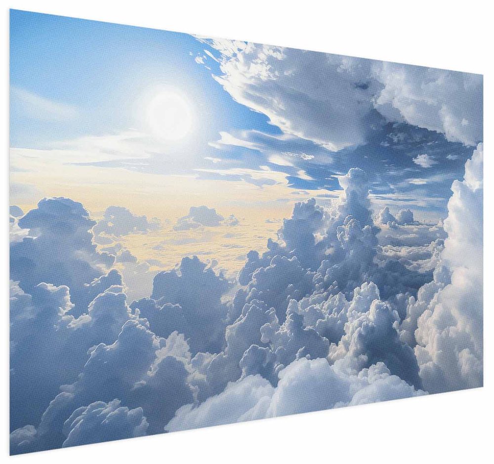 Poster - Symphony of Light: Sun and Clouds Playing Together on a Beautiful Sky