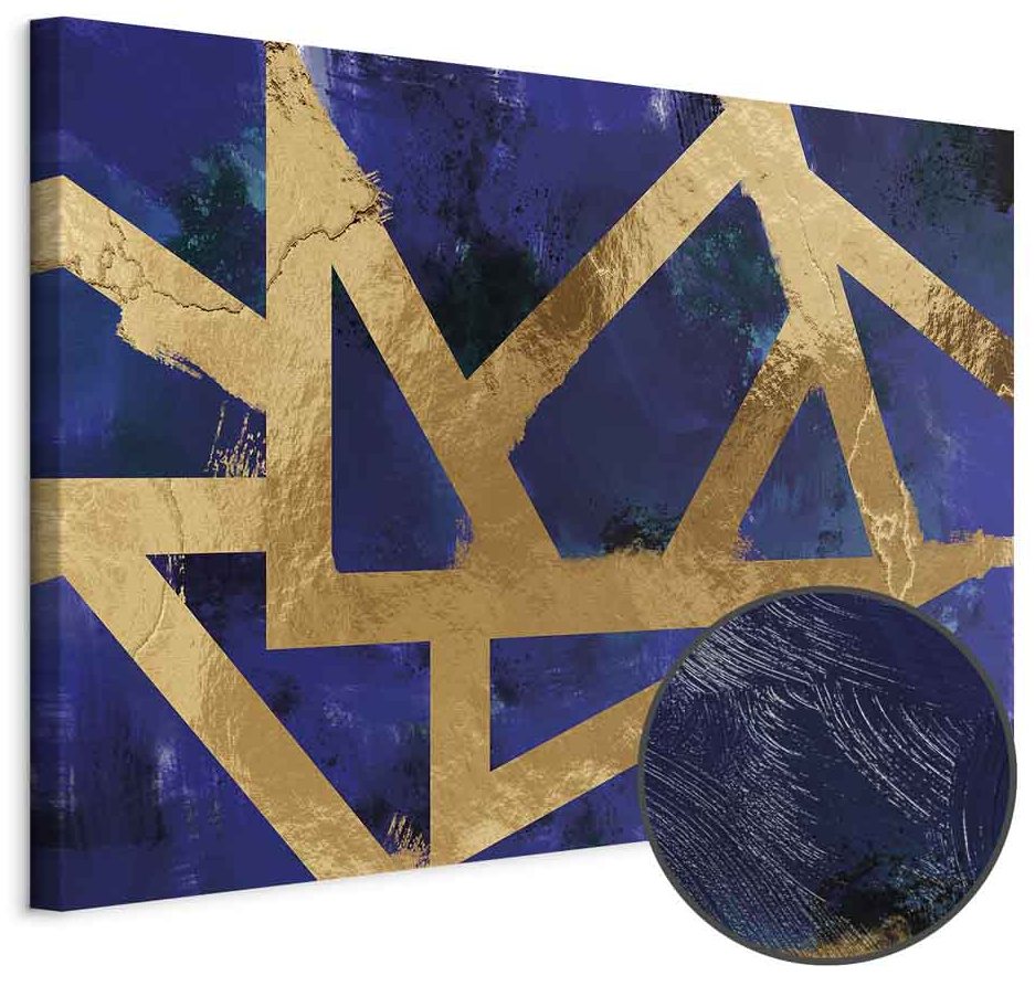 Leinwandbild - Golden Geometry (1 Part) Wide